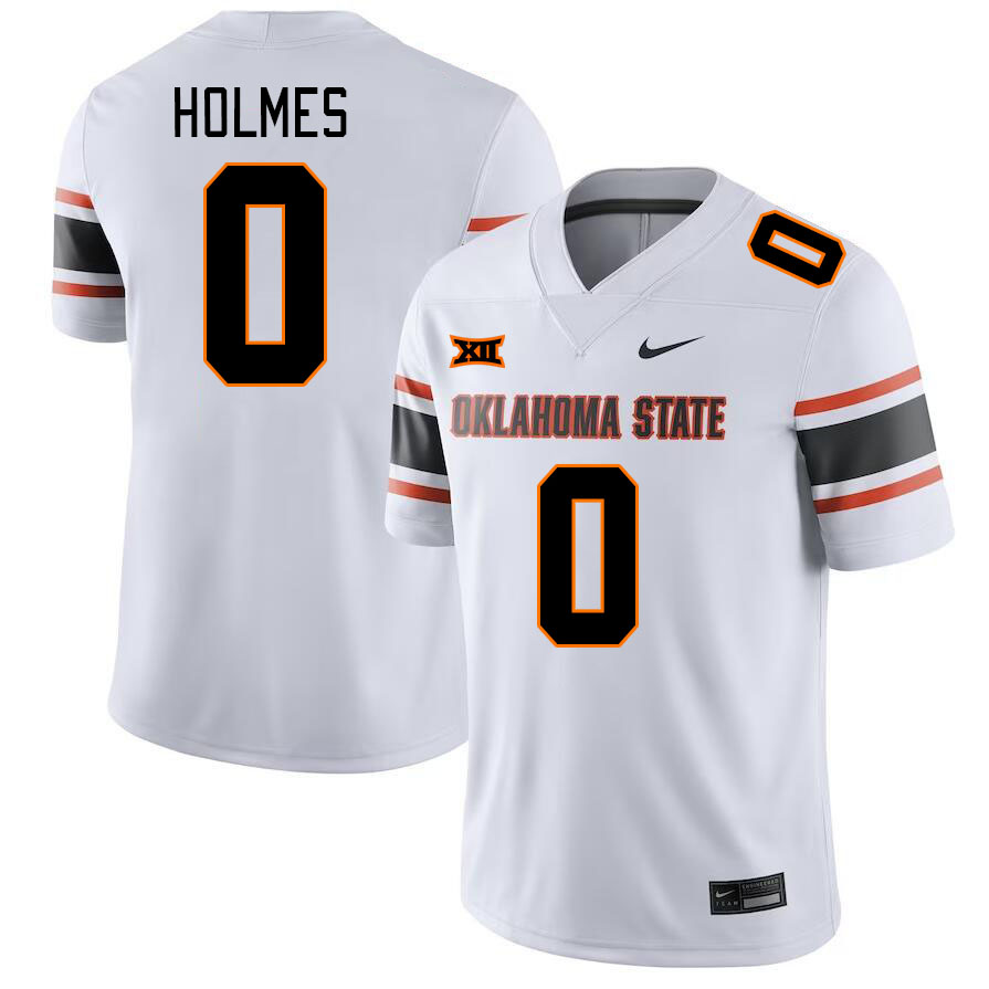 Oklahoma State Cowboys #0 Christian Holmes College Football Jerseys Stitched Sale-White